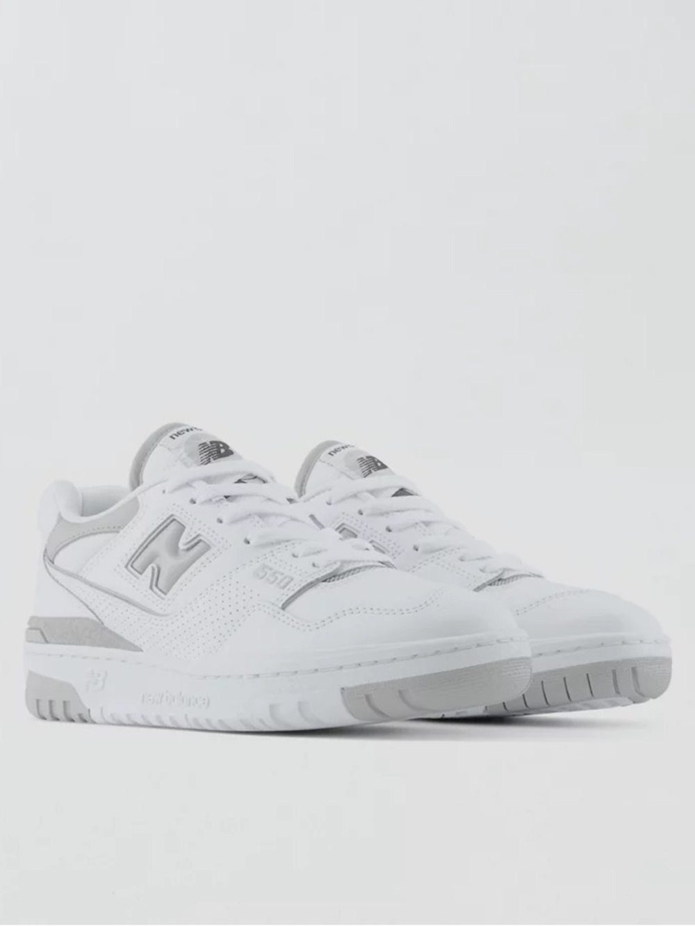 New Balance 550 White and Light Gray Low-Top Sneakers 8.5 US Women’s